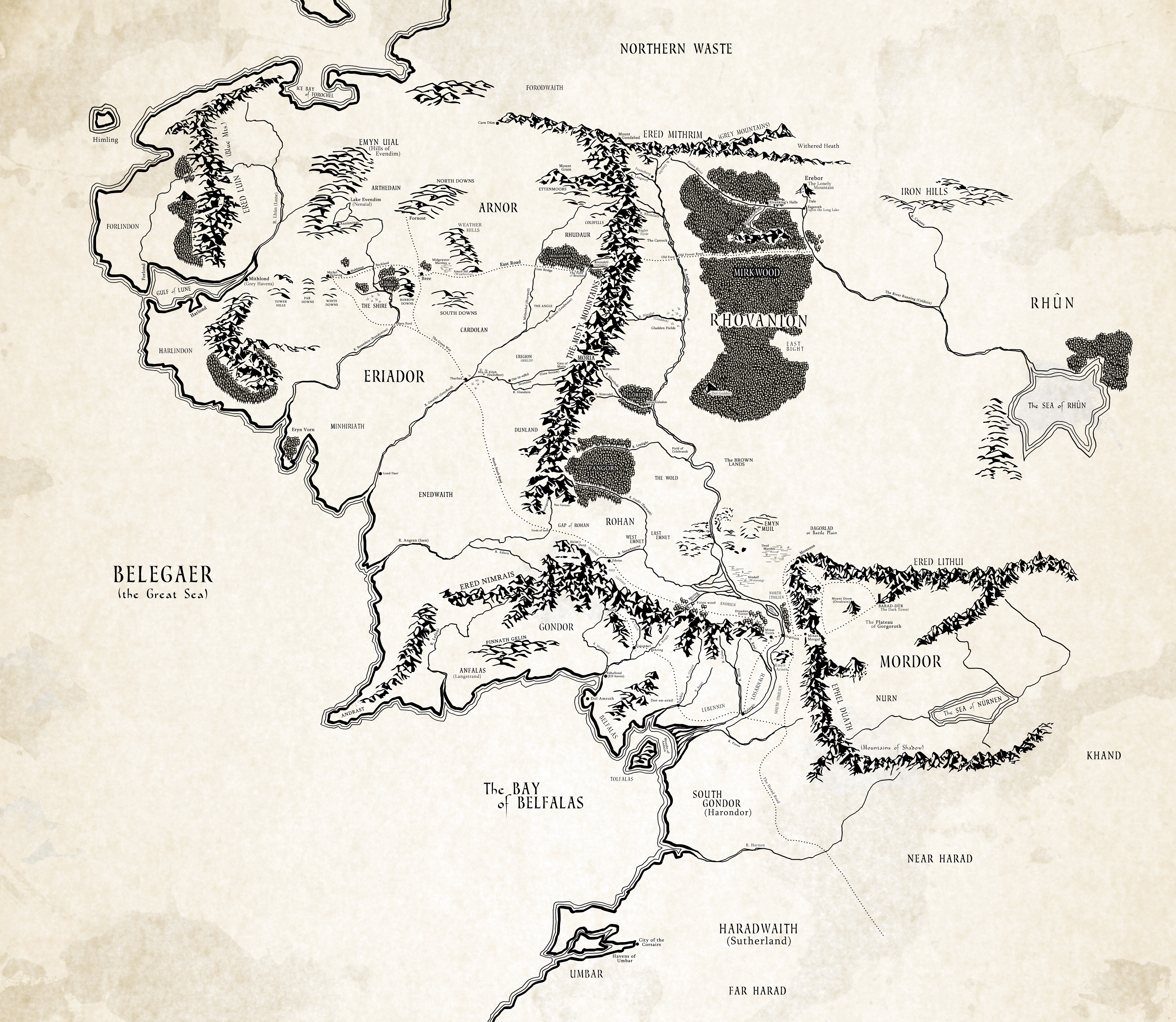 middle earth map