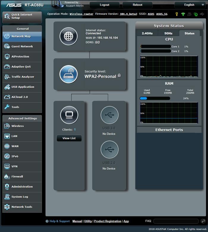 asus default firmware web ui