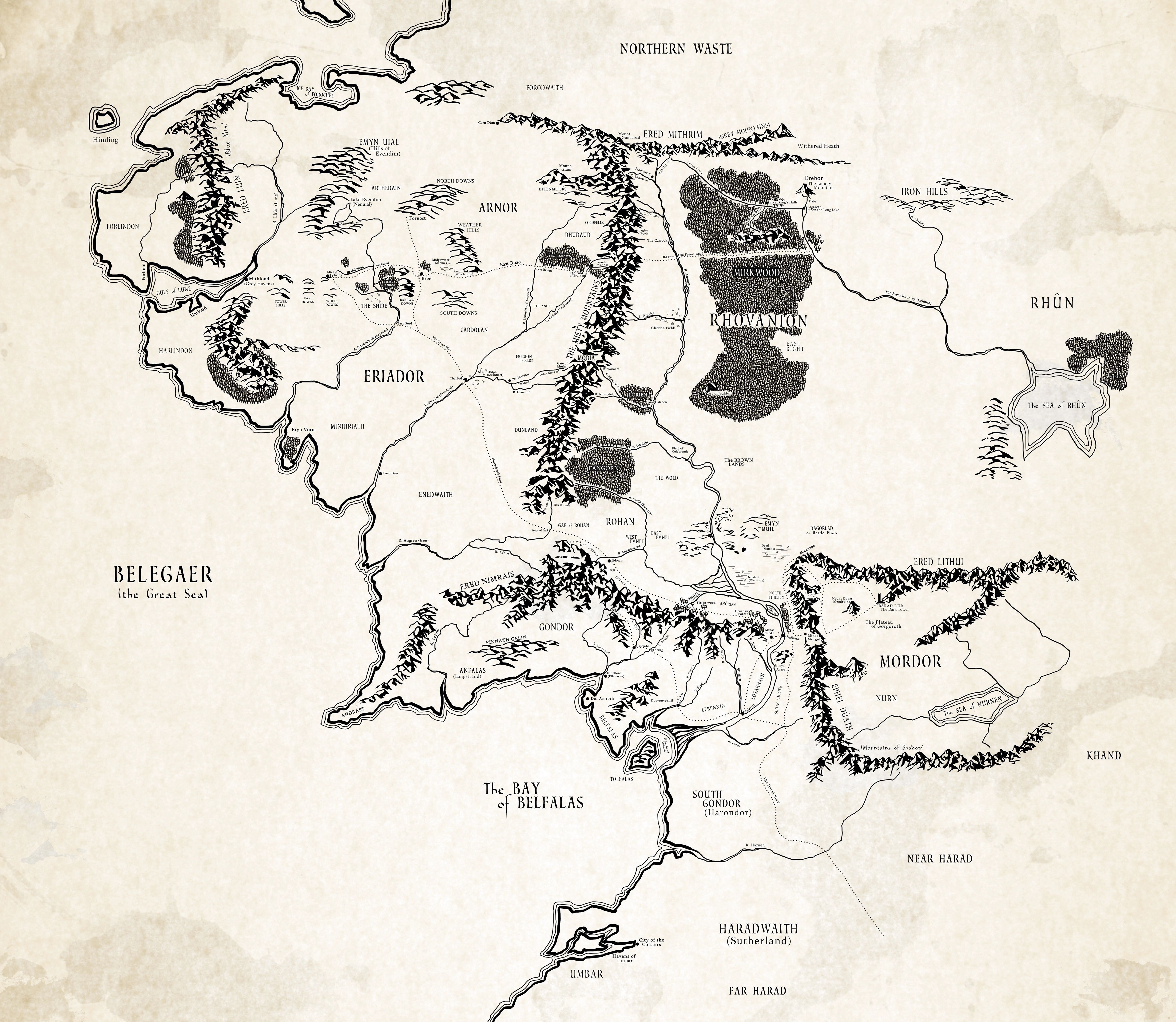 middle earth map