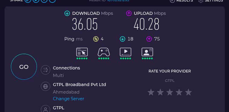 speed test image